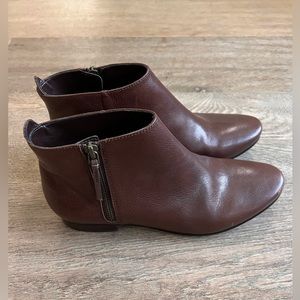Cole Haan Belmont Leather Ankle Boot Bootie Chestnut Brown Casual 8